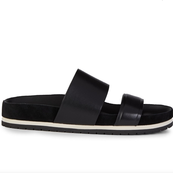 Vince | Shoes | New Vince Giana Leather Dual Strap Slides 85 | Poshmark